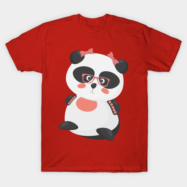 Cute Panda Girl T-Shirt by tatadonets